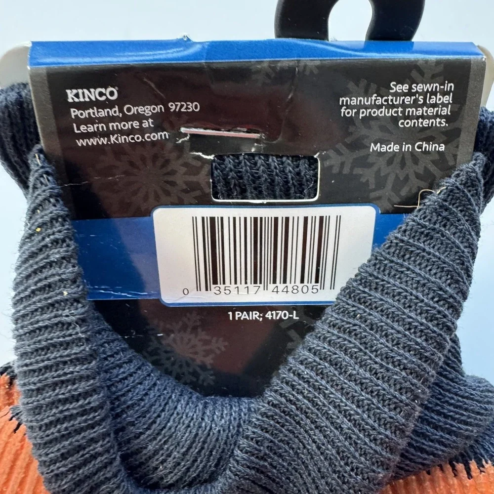 Lot of 2 KINCO Work Gloves Hi-Vis Mesh Grain Pigskin & Palm Sandy Finish PVC Lrg